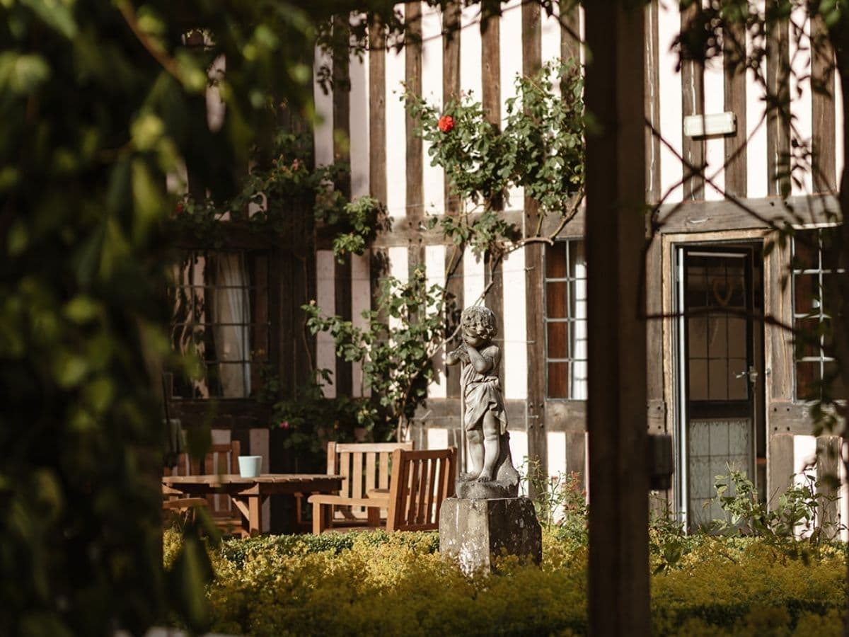 A country house gathering at Brinsop Court in Herefordshire