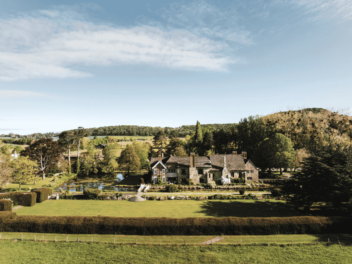 The Cricket Pitch Lawn at Brinsop Court in Herefordshire
