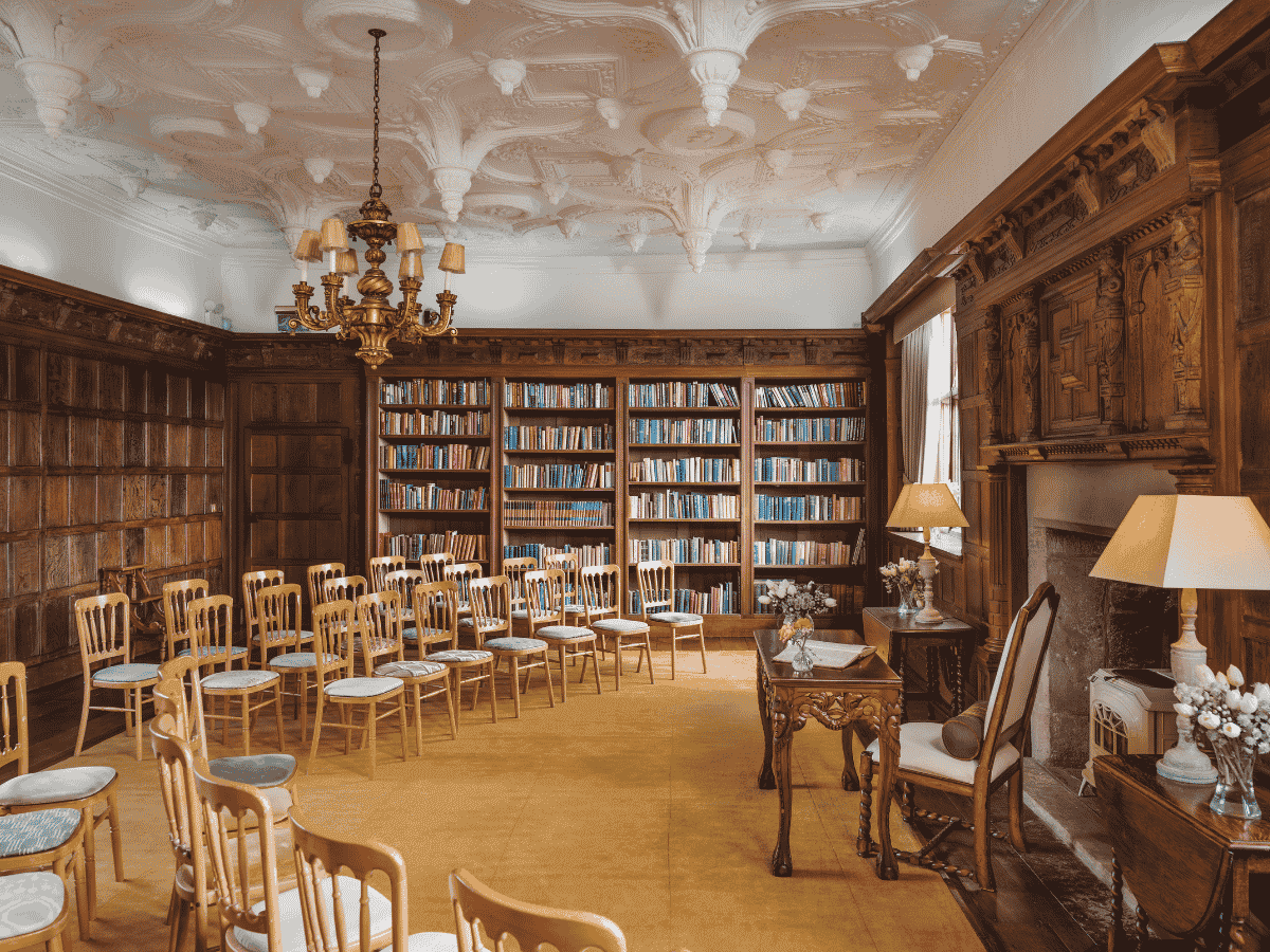 The Elizabethan Library at Brinsop Court in Herefordshire